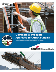 Commercial Products Approved for ARRA Funding American Recovery and Reinvestment Act (ARRA)