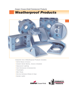 Weatherproof Products Cooper Crouse-Hinds Commercial Products