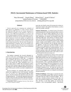 IMAX: Incremental Maintenance of Schema-based XML Statistics