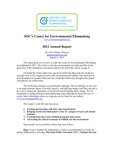 SOC’s Center for Environmental Filmmaking 2012 Annual Report