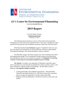 ! 2015 Report AU’s Center for Environmental Filmmaking