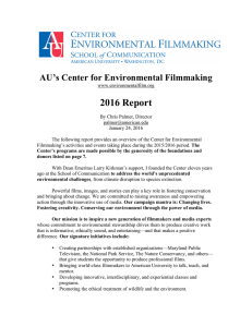 2016 Report AU’s Center for Environmental Filmmaking
