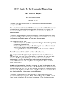SOC’s Center for Environmental Filmmaking  2007 Annual Report