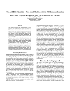 The AMPERE Algorithm – Area-based Masking with the PERformance Equation
