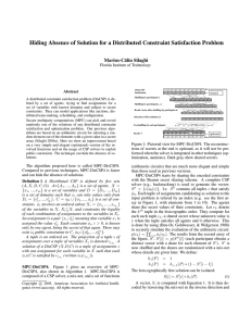 Hiding Absence of Solution for a Distributed Constraint Satisfaction Problem Abstract