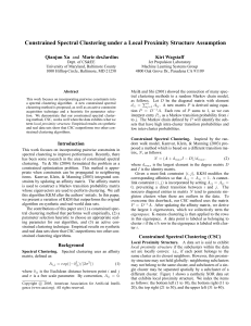 Constrained Spectral Clustering under a Local Proximity Structure Assumption Qianjun Xu