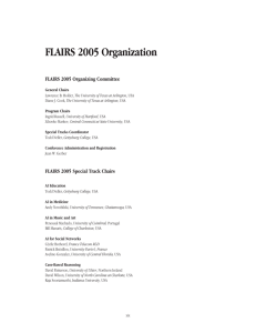 FLAIRS 2005 Organization FLAIRS 2005 Organizing Committee