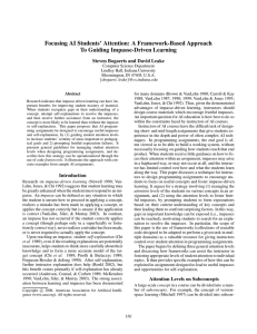 Focusing AI Students’ Attention: A Framework-Based Approach To Guiding Impasse-Driven Learning