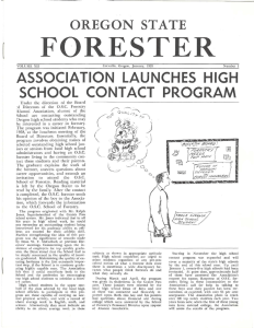 FORESTER I ASSOCIATION  LAUNCHES  HIGH SCHOOL  CONTACT  PROGRAM