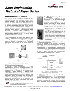 Sales Engineering Technical Paper Series  Ringless Metering:  CT Metering