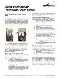 Sales Engineering Technical Paper Series  Continuous Rating of Meter Socket