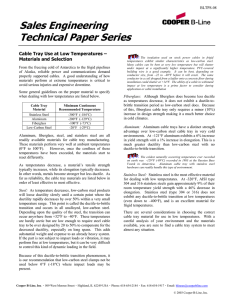 Sales Engineering Technical Paper Series  Cable Tray Use at Low Temperatures –