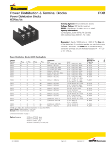 Power Distribution &amp; Terminal Blocks PDB Power Distribution Blocks 600Vac/dc