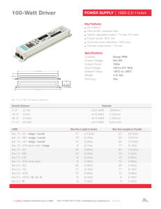 100-Watt Driver POWER SUPPLY