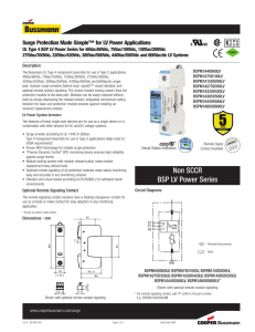Surge Protection Made Simple™ for LV Power Applications