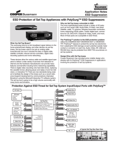 ESD Protection of Set Top Appliances with PolySurg™ ESD Suppressors