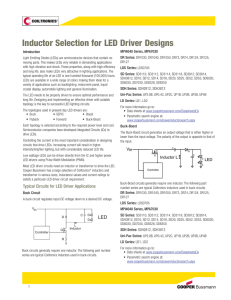 Inductor Selection for LED Driver Designs