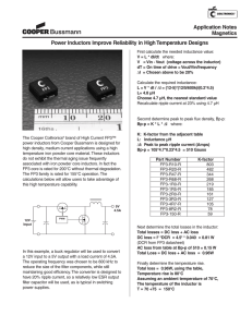 Application Notes Magnetics Power Inductors Improve Reliability in High Temperature Designs