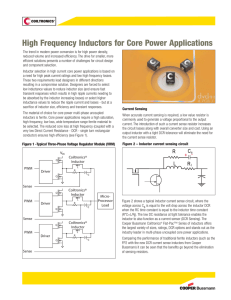 High Frequency Inductors for Core Power Applications