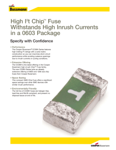 High I t Chip Fuse Withstands High Inrush Currents
