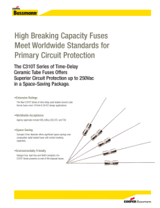 High Breaking Capacity Fuses Meet Worldwide Standards for Primary Circuit Protection