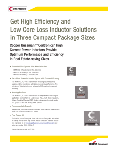 Get High Efficiency and Low Core Loss Inductor Solutions