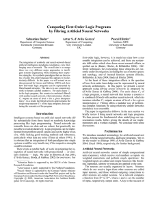 Computing First-Order Logic Programs by Fibring Artificial Neural Networks Sebastian Bader