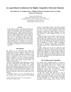 An Agent Based Architecture for Highly Competitive Electronic Markets