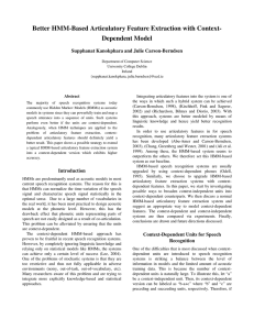 Better HMM-Based Articulatory Feature Extraction with Context- Dependent Model