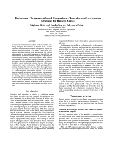 Evolutionary Tournament-based Comparison of Learning and Non-learning Strategies for Iterated Games