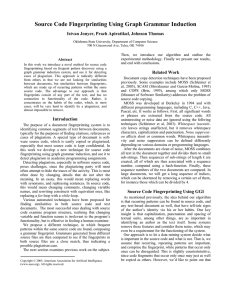 Source Code Fingerprinting Using Graph Grammar Induction