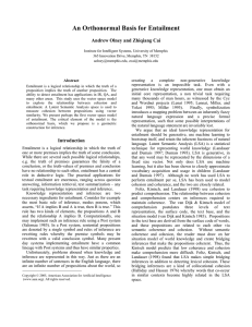 An Orthonormal Basis for Entailment Andrew Olney and Zhiqiang Cai