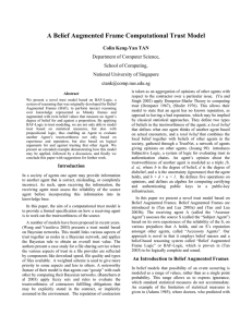 A Belief Augmented Frame Computational Trust Model