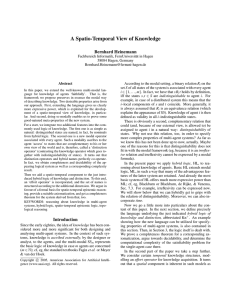 A Spatio-Temporal View of Knowledge Bernhard Heinemann