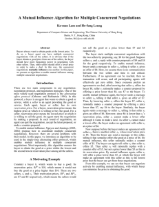 A Mutual Influence Algorithm for Multiple Concurrent Negotiations