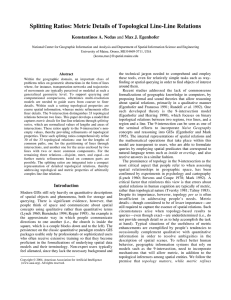 Splitting Ratios: Metric Details of Topological Line-Line Relations Konstantinos A. Nedas