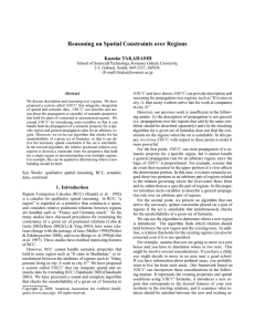 Reasoning on Spatial Constraints over Regions Kazuko TAKAHASHI