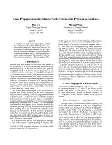 Local Propagation in Bayesian networks vs Semi-Join Program in Databases