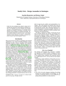 Smelly Owls &ndash; Design Anomalies in Ontologies