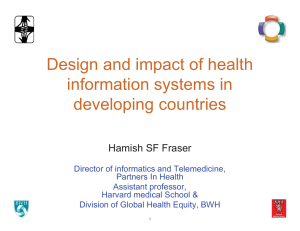 Design and impact of health information systems in developing countries