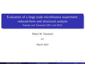 Evaluation of a large scale micro…nance experiment: reduced-form and structural analysis