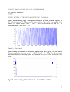 FLAT TOP SAMPLING AND DISCRETE-TIME MODELING  by Laurence G. Hassebrook 10-4-07