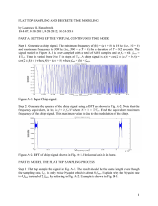 FLAT TOP SAMPLING AND DISCRETE-TIME MODELING  by Laurence G. Hassebrook