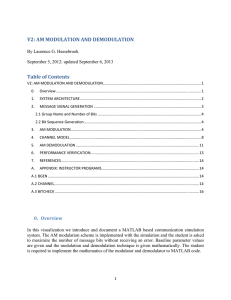 V2:	AM	MODULATION	AND	DEMODULATION Table	of	Contents  By Laurence G. Hassebrook