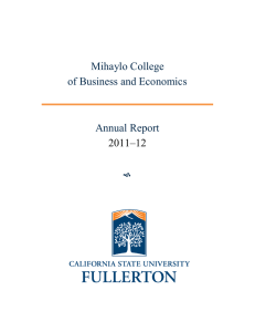 Mihaylo College of Business and Economics Annual Report 2011–12