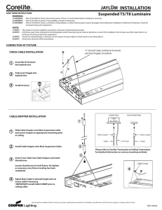 INSTALLATION JAYLUM Suspended T5/T8 Luminaire 1