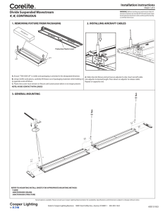 Installation instructions Divide Suspended Wavestream 4’, 8’, CONTINUOUS Sheet 1 of 3
