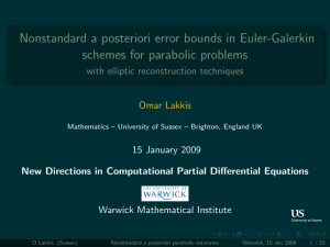 Nonstandard a posteriori error bounds in Euler-Galerkin schemes for parabolic problems