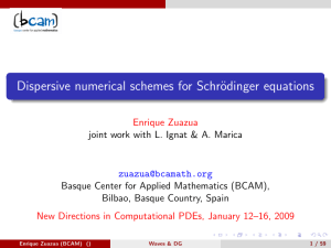 Dispersive numerical schemes for Schr¨ odinger equations