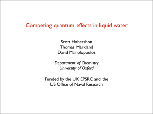 Competing quantum effects in liquid water